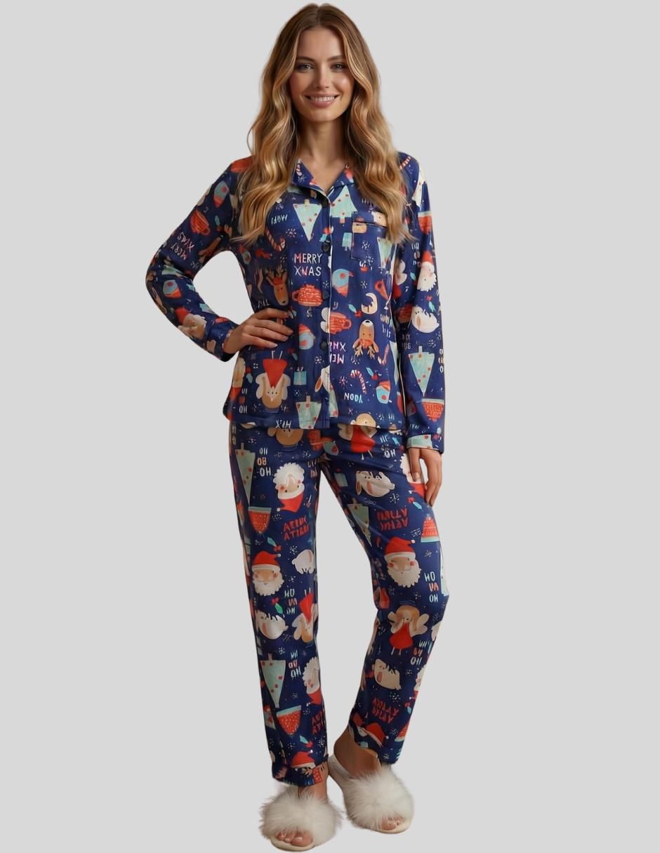 "conjunto pijama" malabis pijamas navideñas no aplica "para mujer"