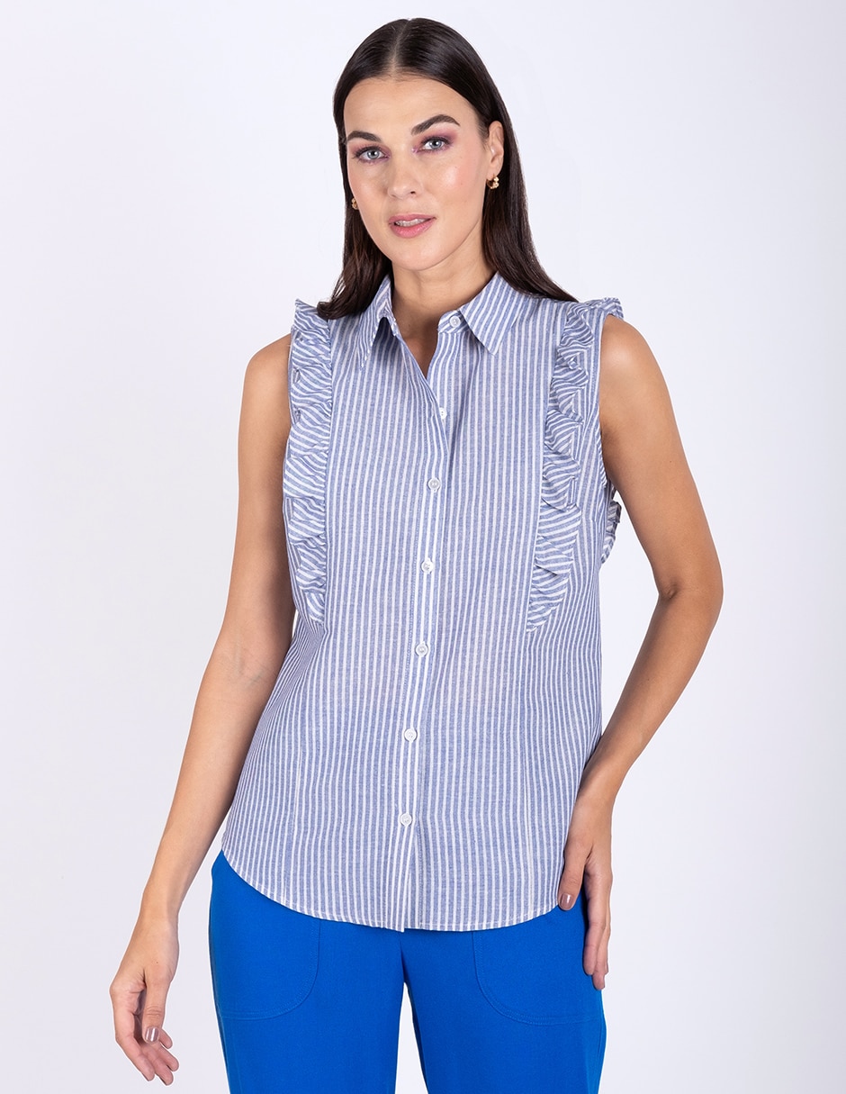 Blusa sin mangas para mujer