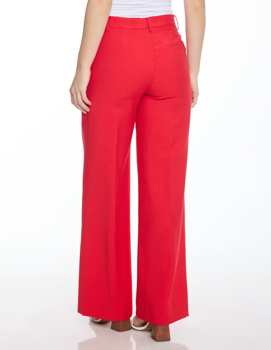Pantalón de vestir amplio para mujer 4