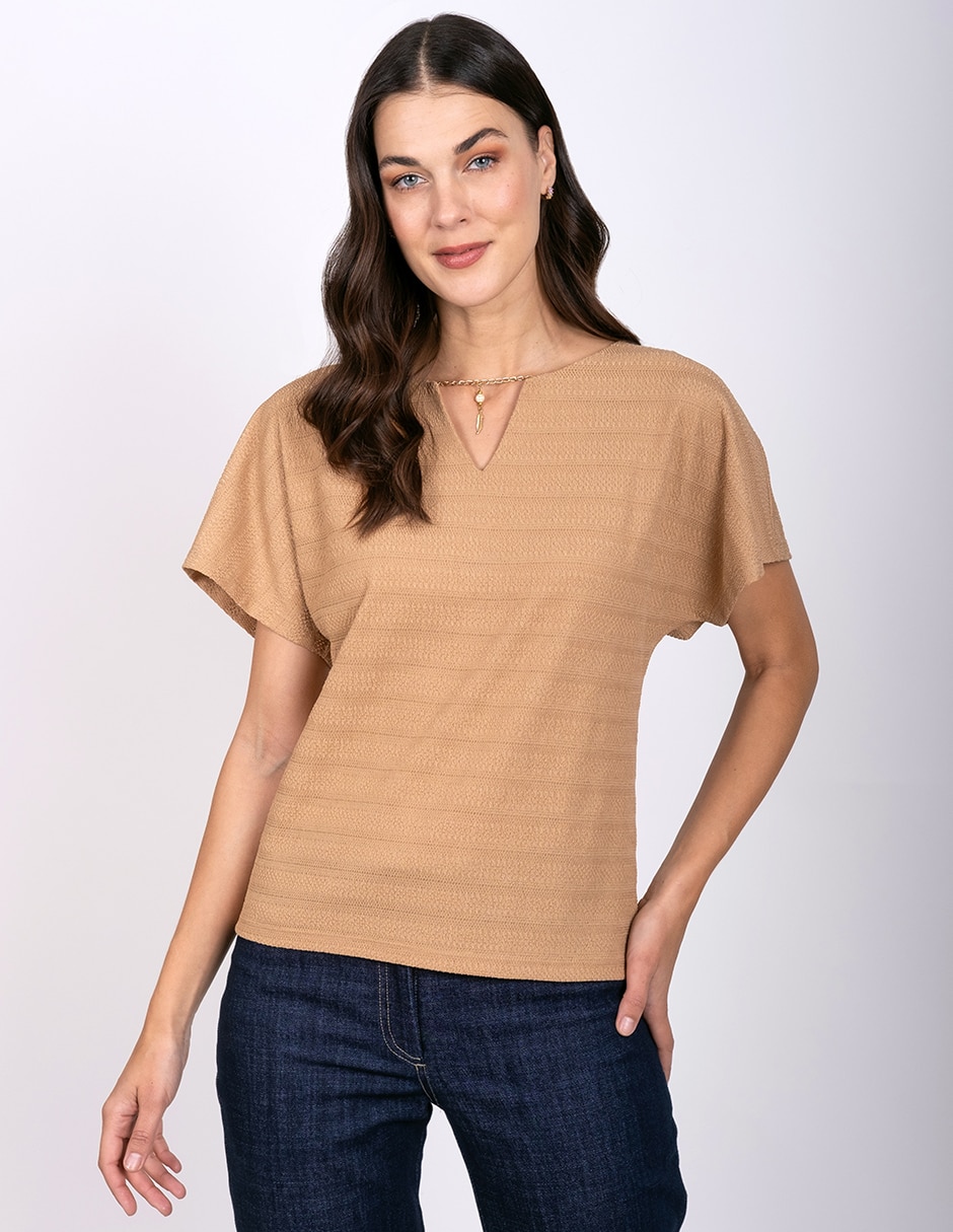 Blusa manga corta para mujer