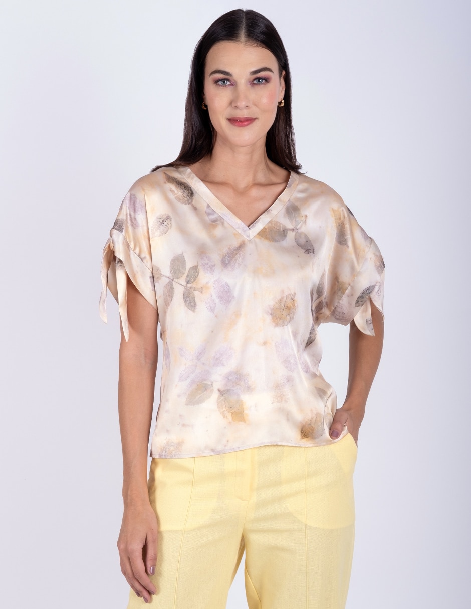 Blusa manga corta para mujer