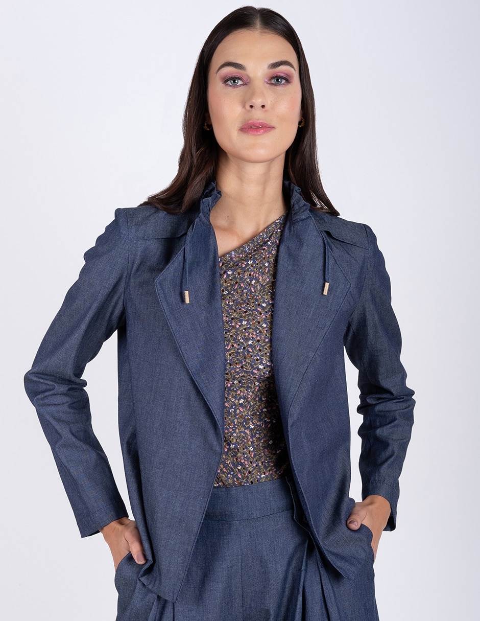 Suéter cuello solapa para mujer