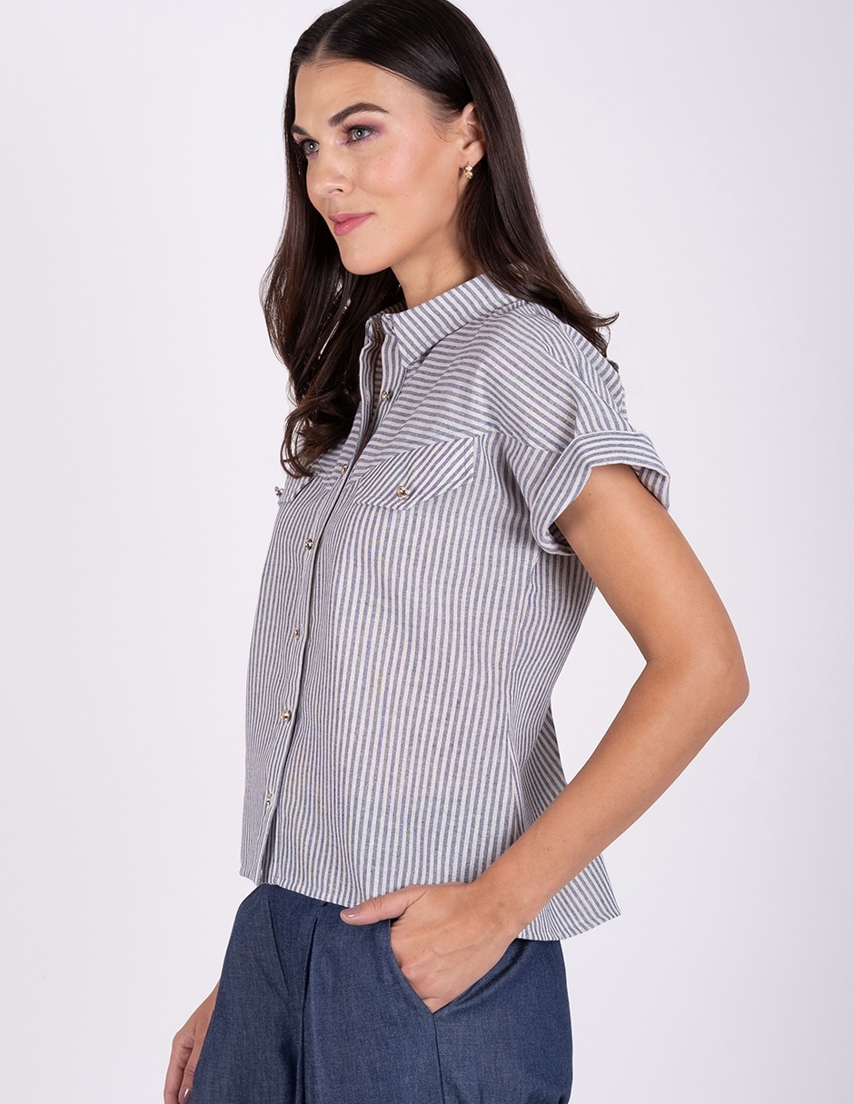 Blusa manga corta para mujer 3