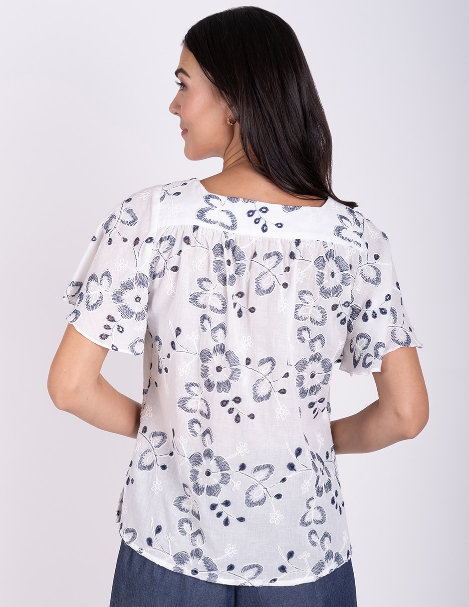 Blusa manga corta para mujer 4