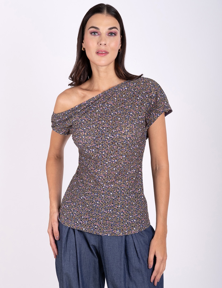 Blusa manga corta para mujer