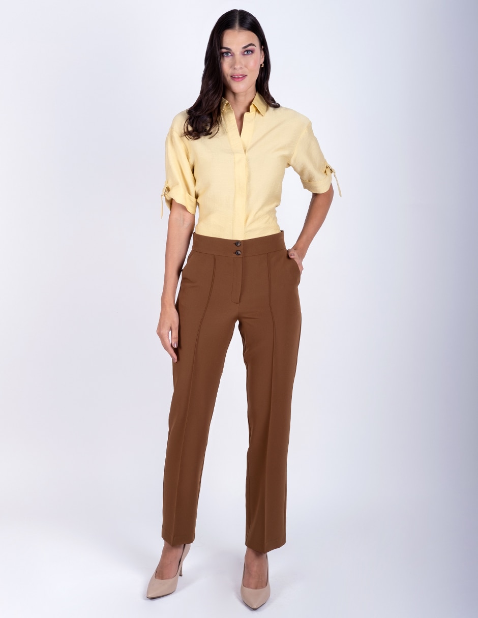 Pantalón de vestir straight para mujer 2