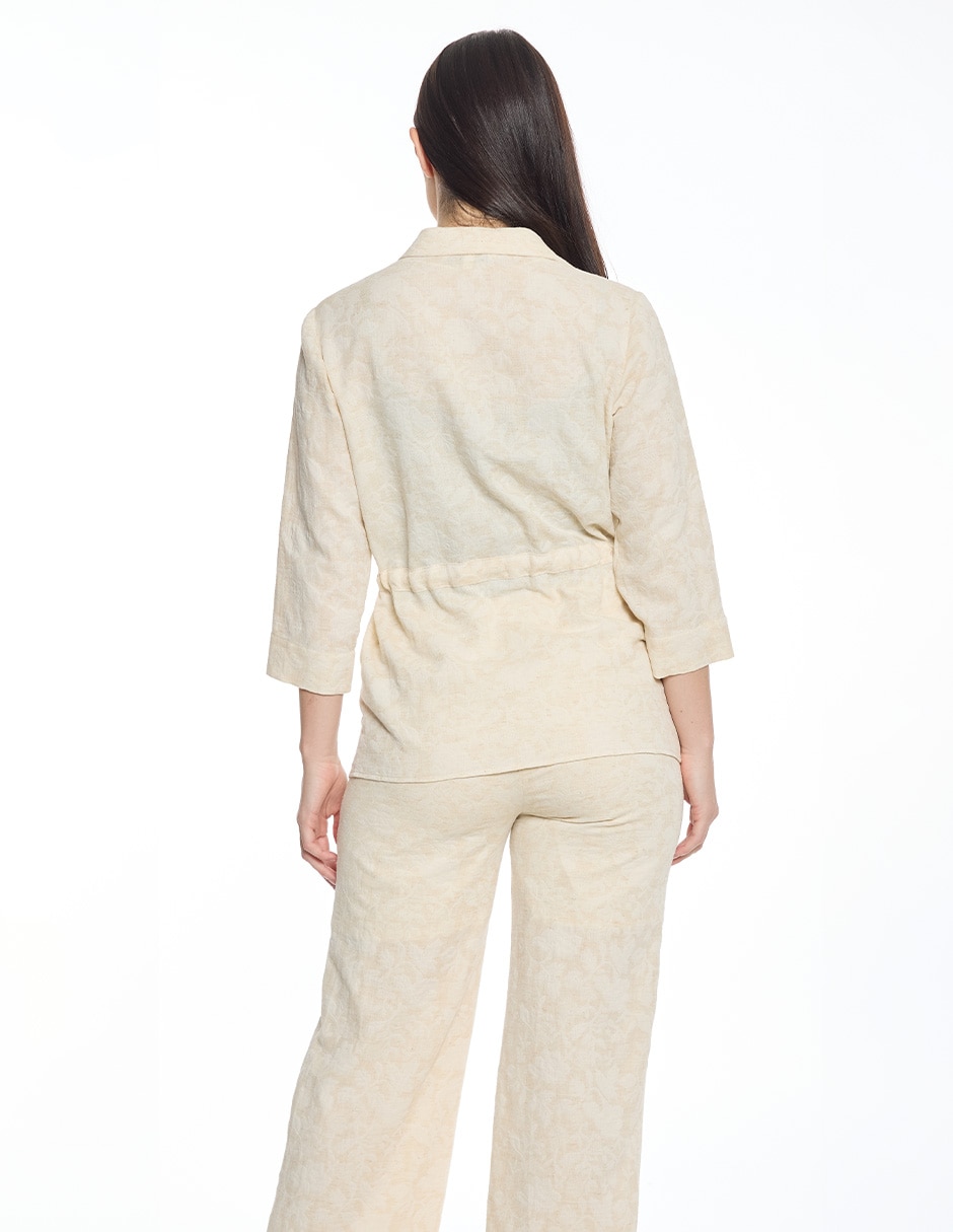 Blusa camisera manga 3/4 para mujer 4