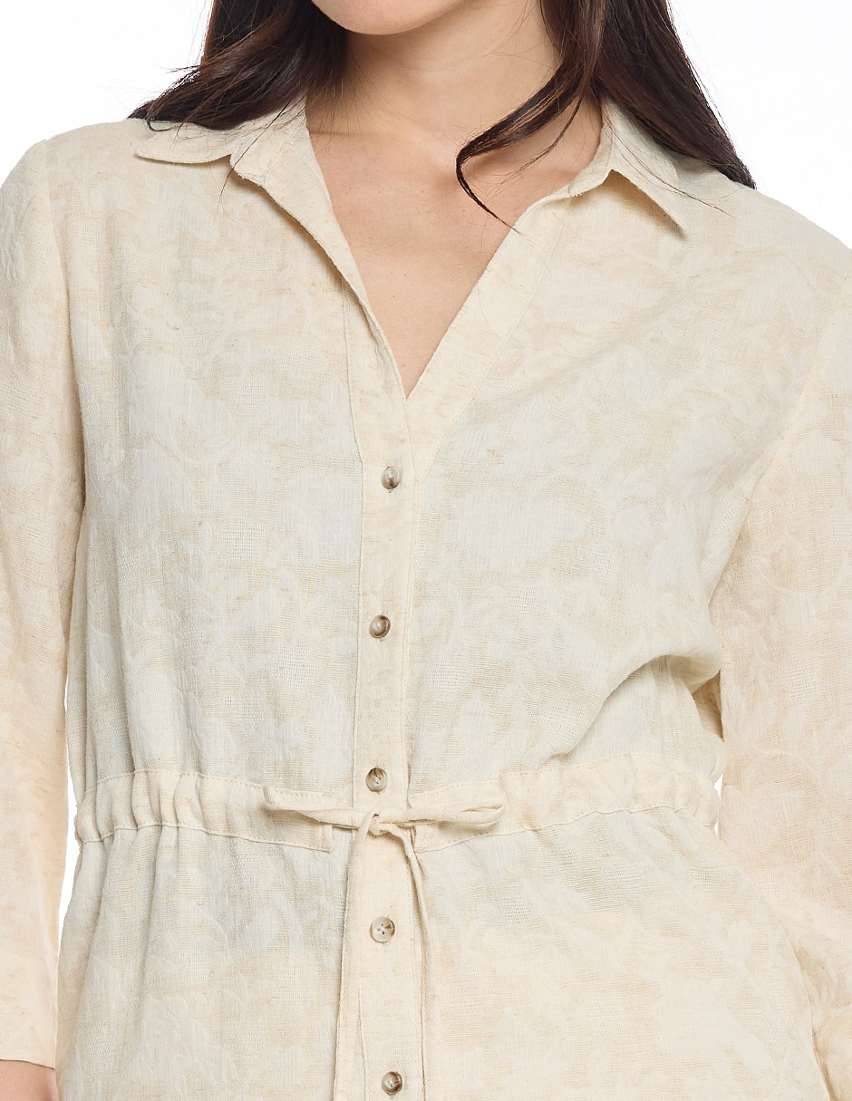 Blusa camisera manga 3/4 para mujer 5