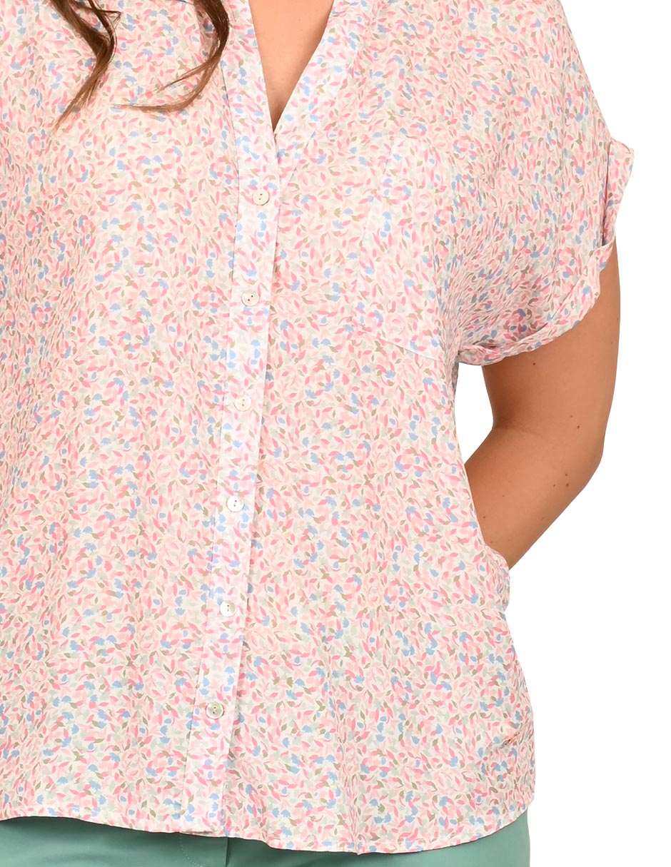 Blusa manga corta para mujer 4