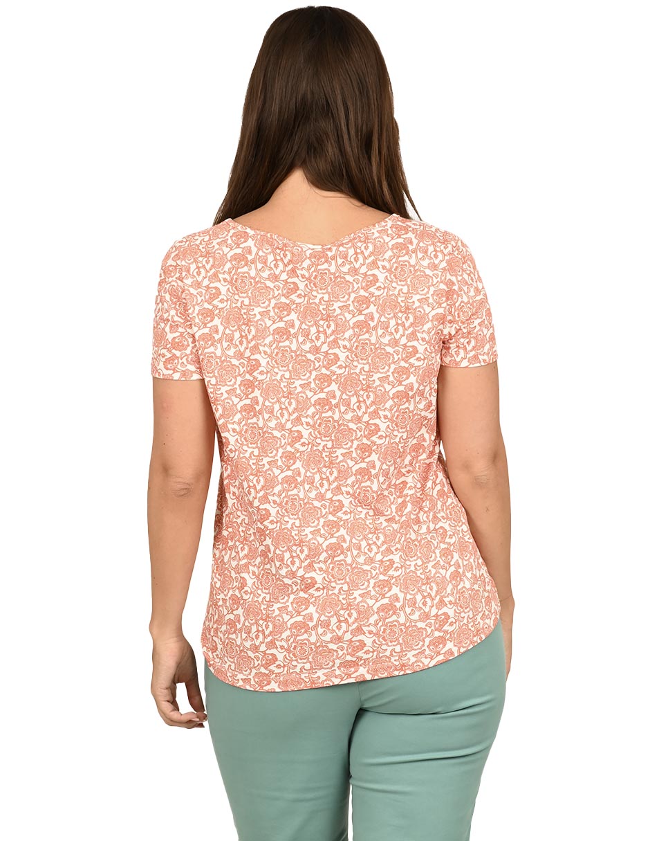Playera manga corta cuello redondo para mujer 3