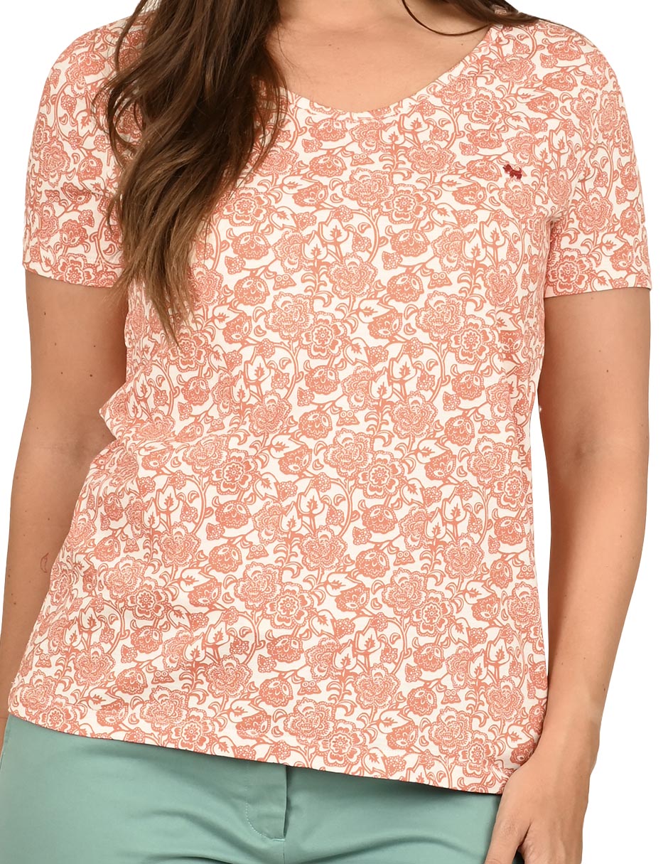 Playera manga corta cuello redondo para mujer 4