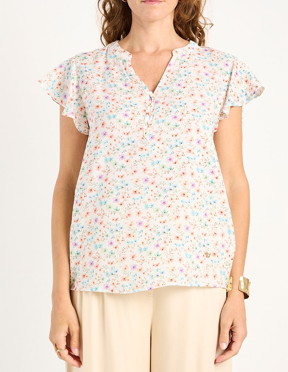 Blusa manga corta para mujer 5