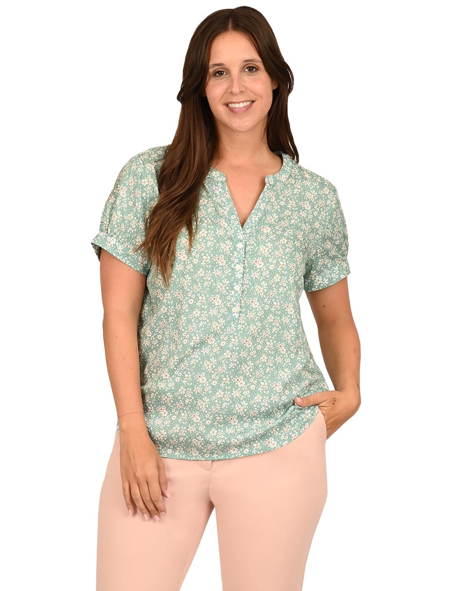 Blusa manga corta para mujer