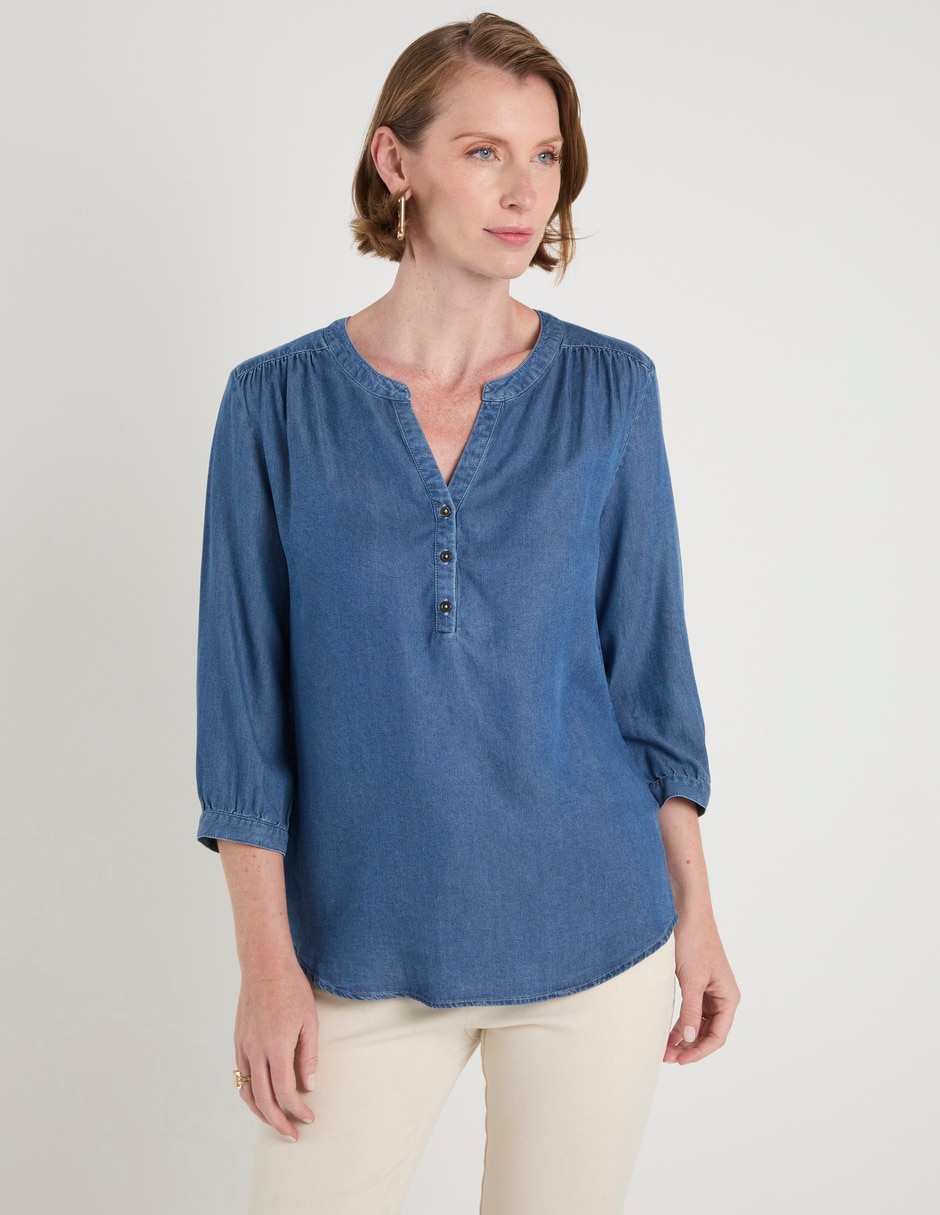 Blusa manga 3/4 para mujer