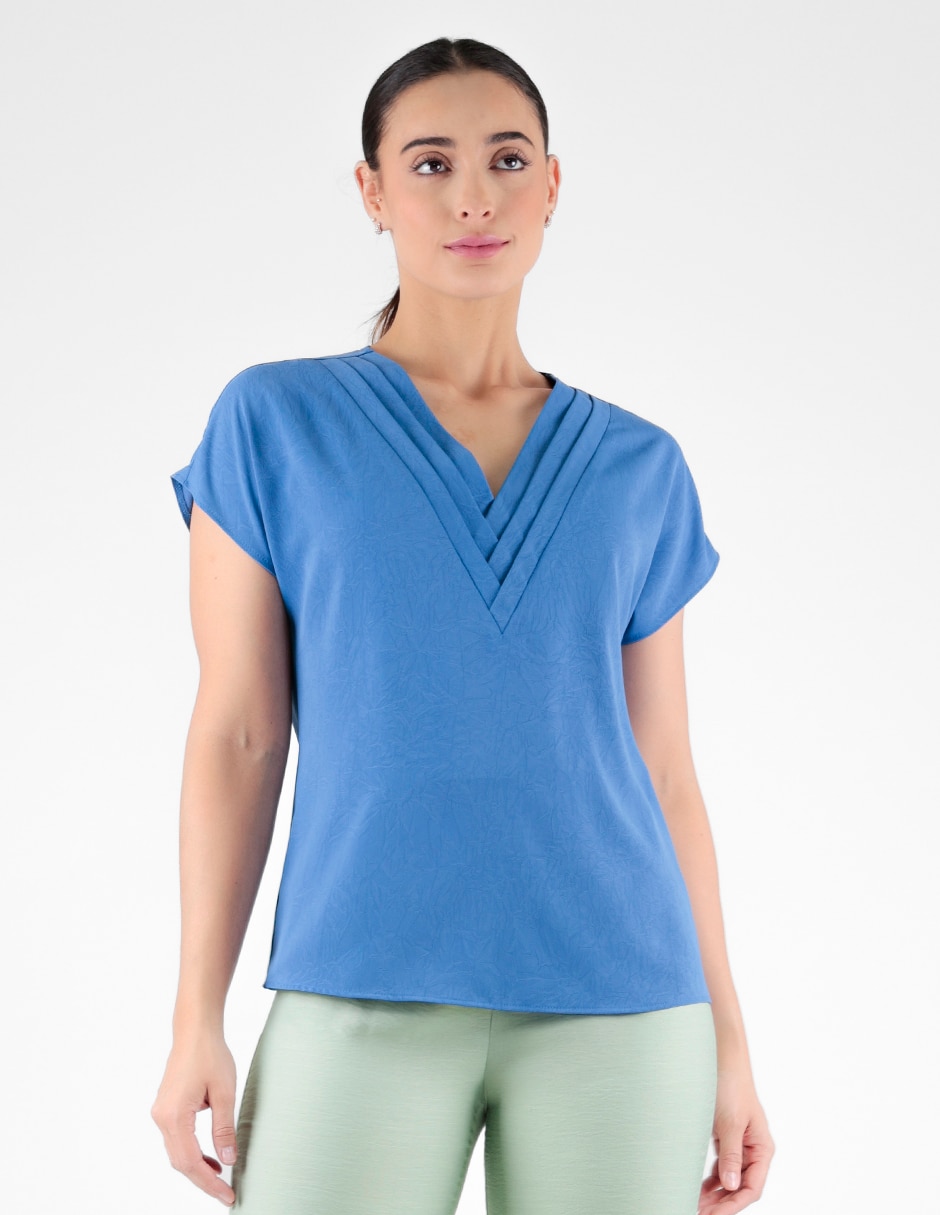 Blusa manga corta para mujer