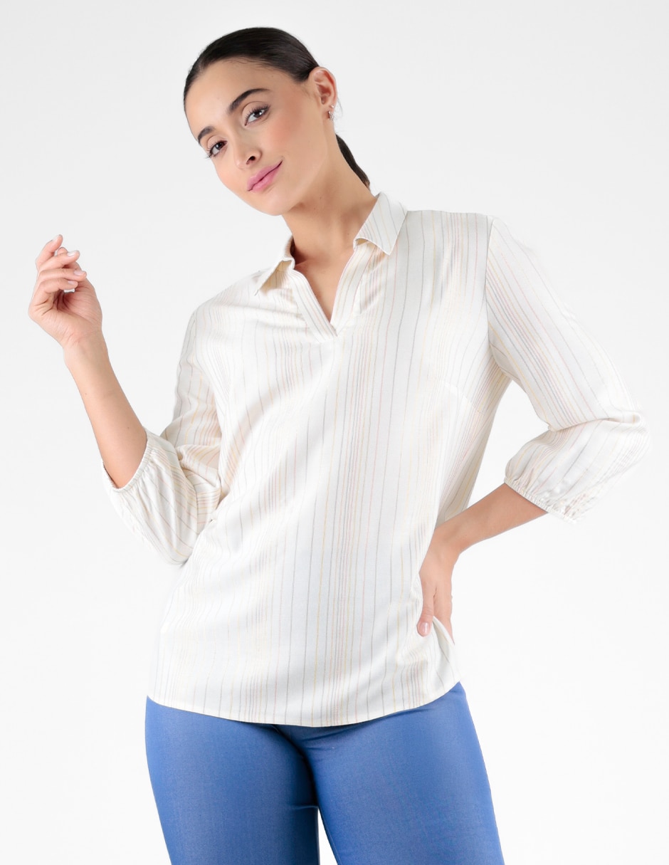 Blusa manga 3/4 para mujer