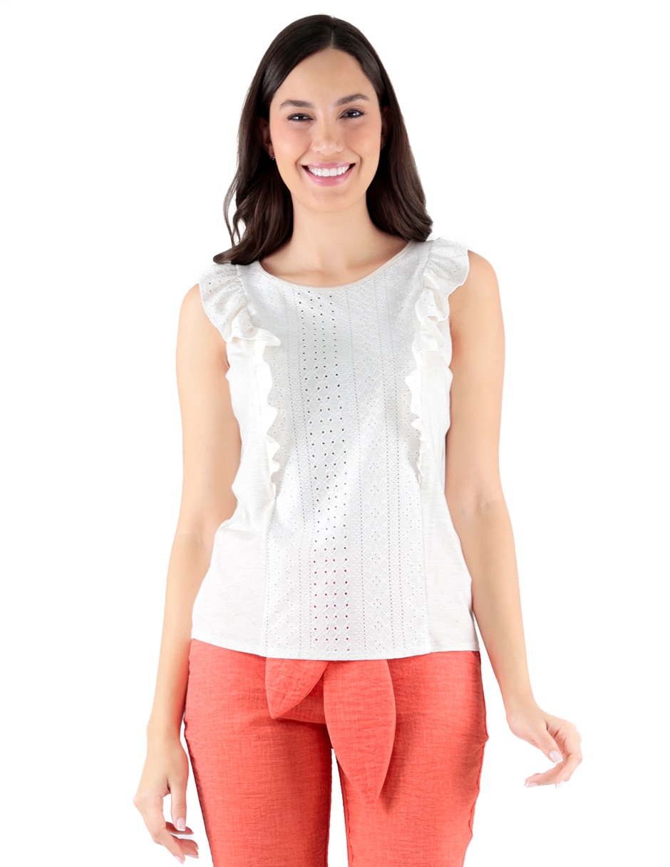 Blusa sin manga para mujer
