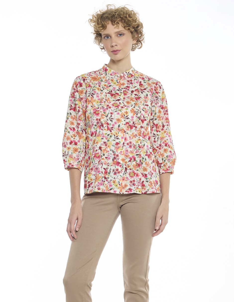 Blusa Reina manga 3/4 para mujer