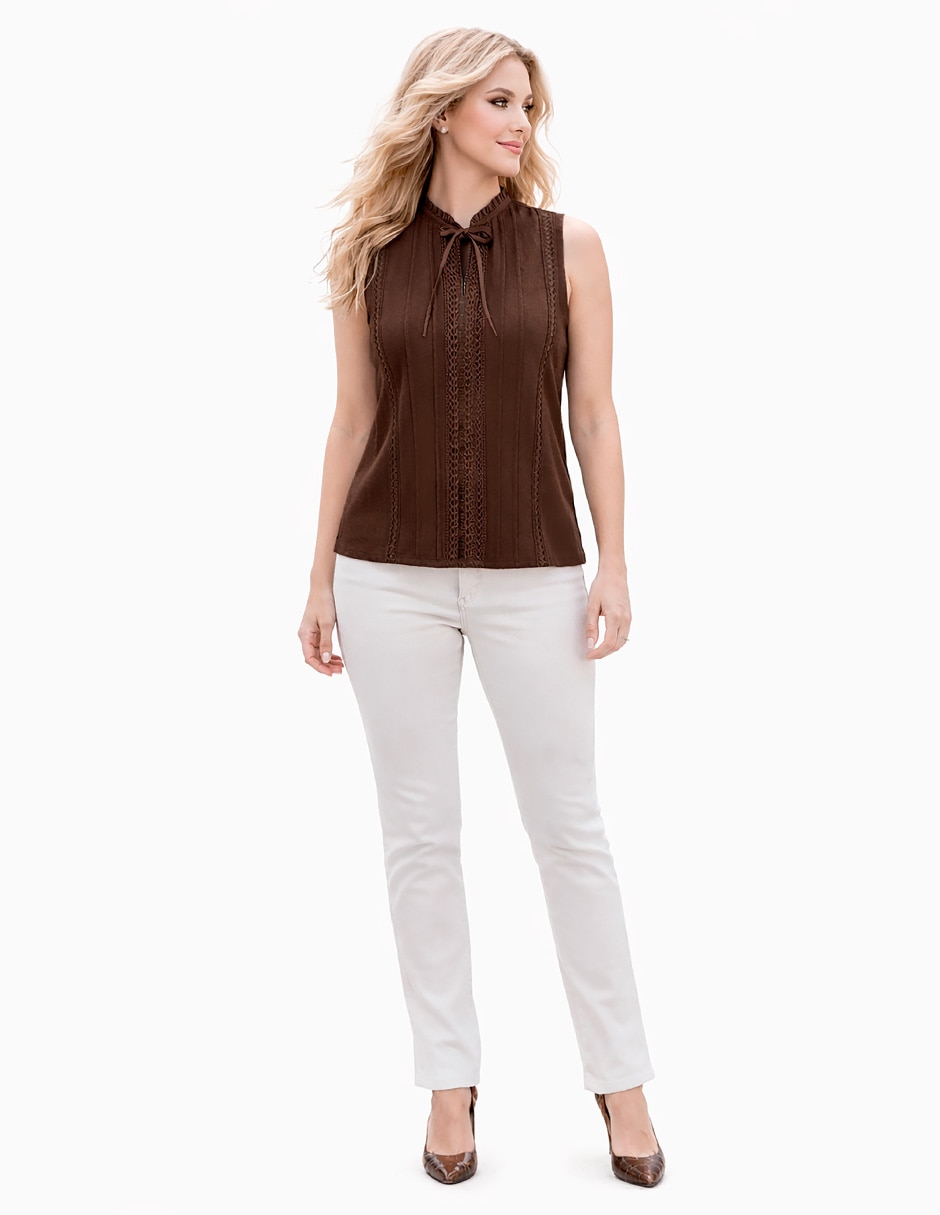 Blusa sin manga para mujer 2