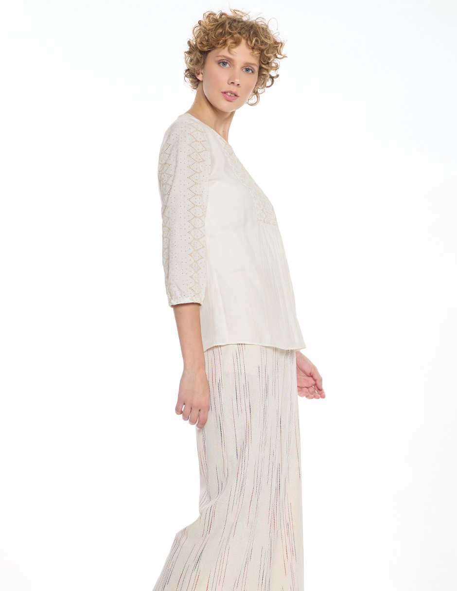 Blusa manga 3/4 para mujer 3