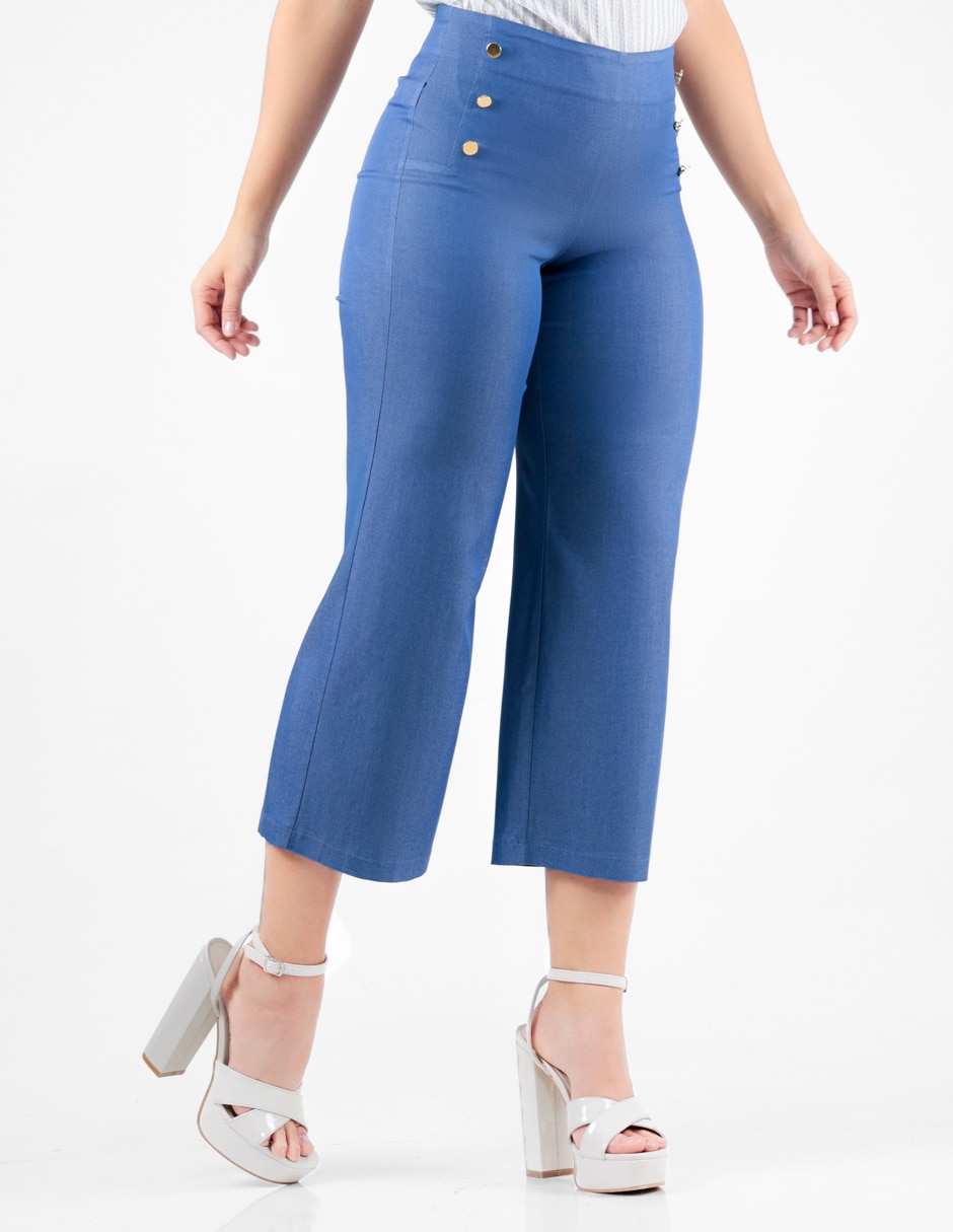 Pantalón capri regular para mujer
