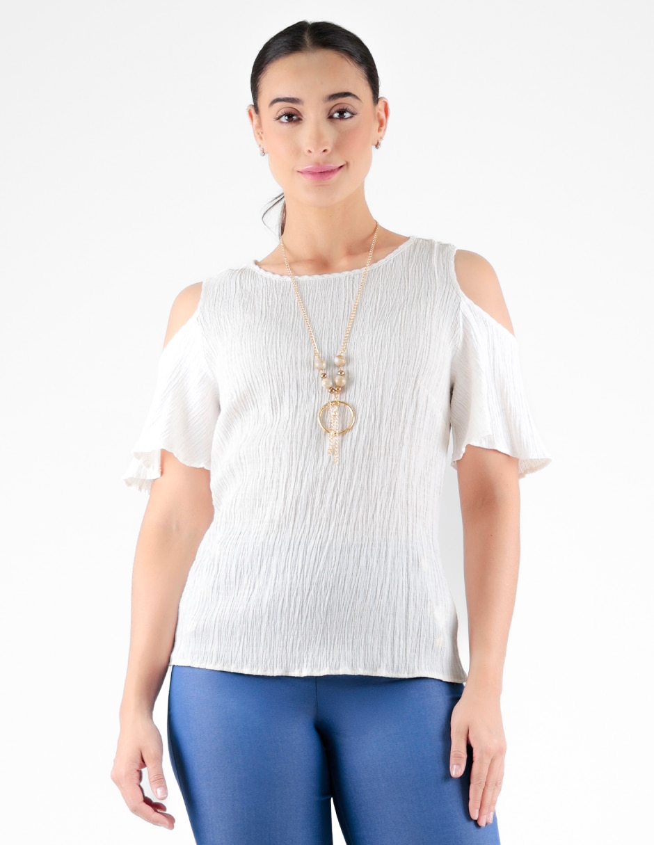 Blusa manga corta para mujer