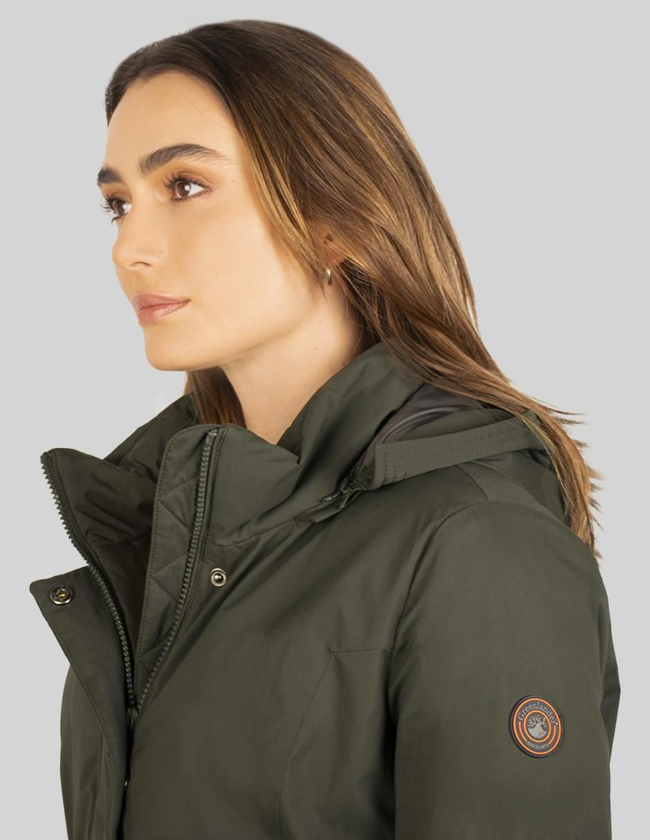 "chamarra" parka greenlander sin familia o colección no impermeable "de" poliéster "para mujer"