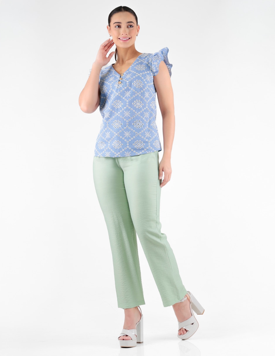 Blusa manga corta para mujer 3