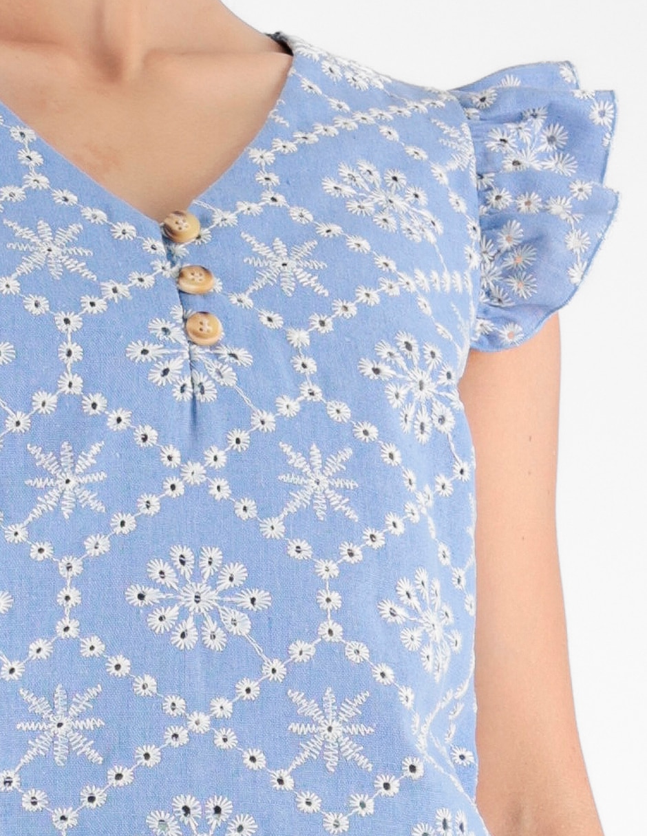 Blusa manga corta para mujer 4