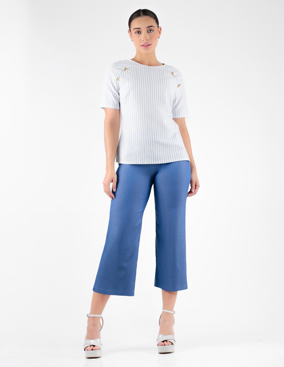 Blusa manga corta para mujer 3