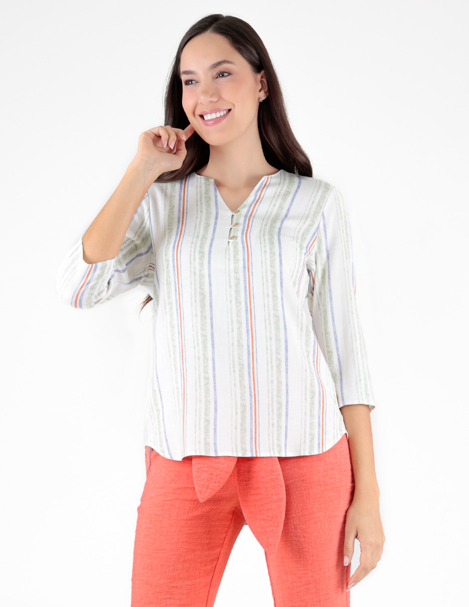 Blusa manga 3/4 para mujer