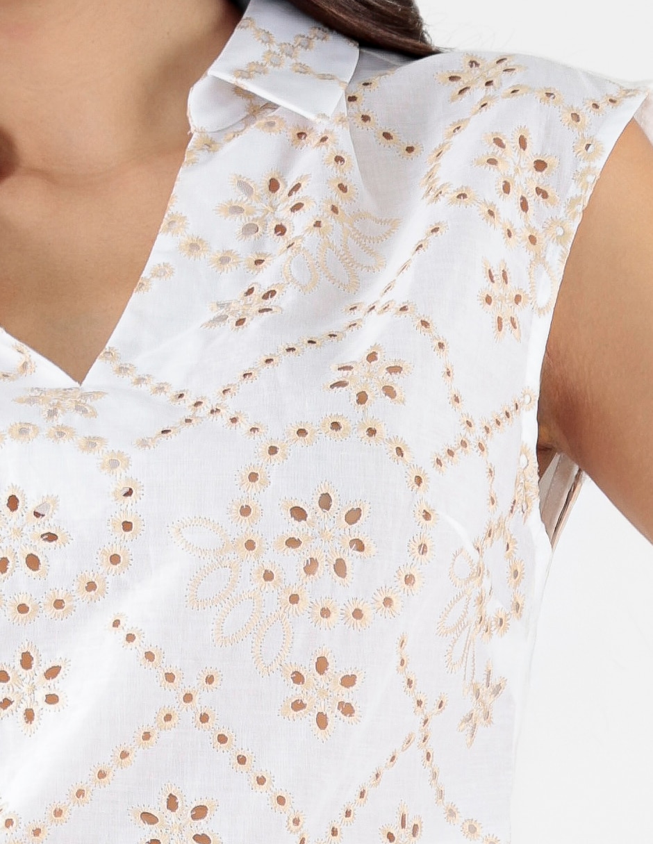 Blusa sin manga para mujer 4