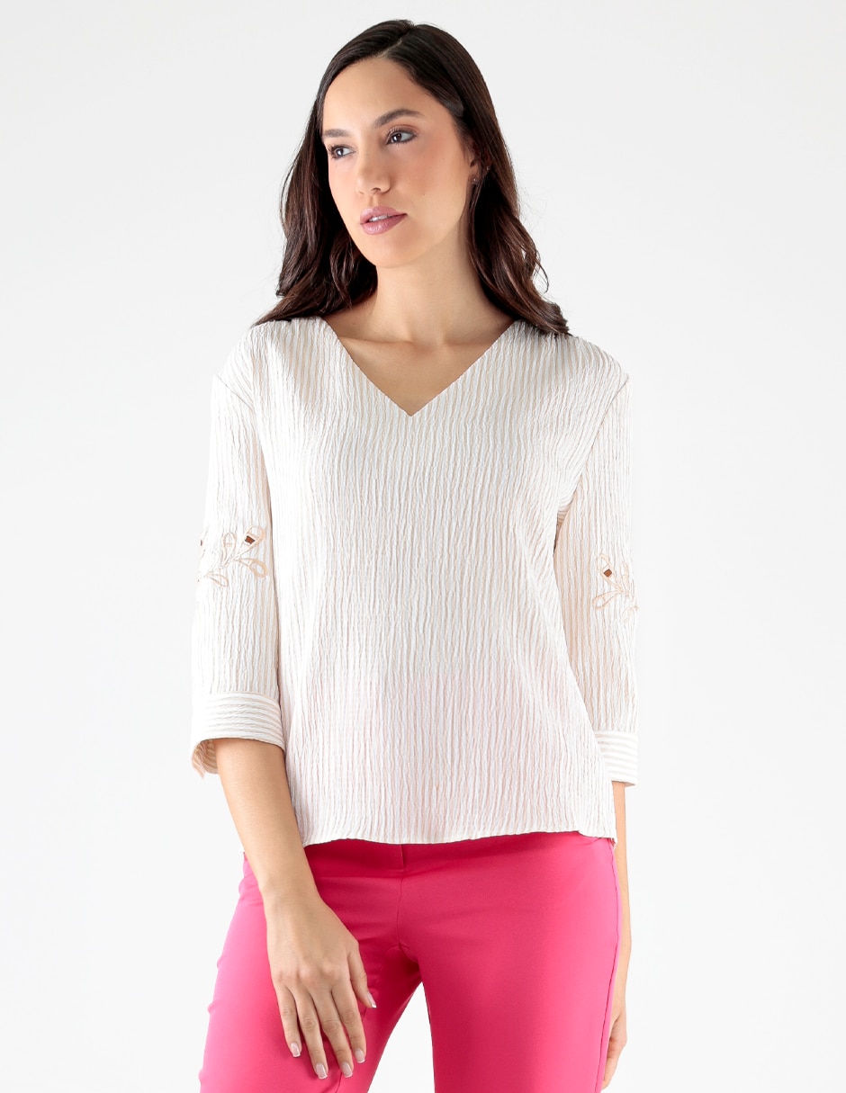 Blusa manga 3/4 para mujer