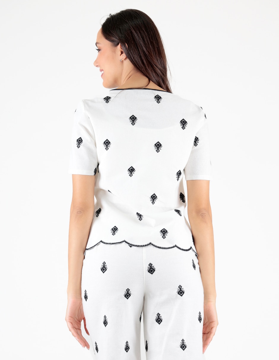 Blusa manga corta para mujer 2
