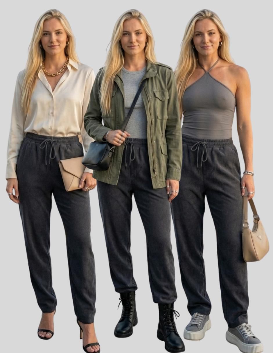 Pantalón jogger amplio para mujer 7