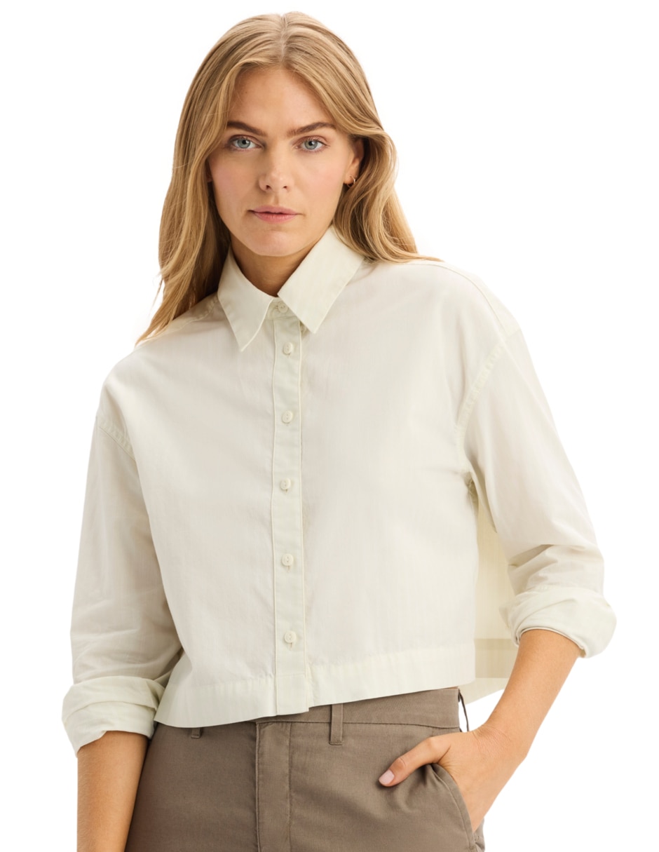 Blusa camisera manga larga para mujer 4