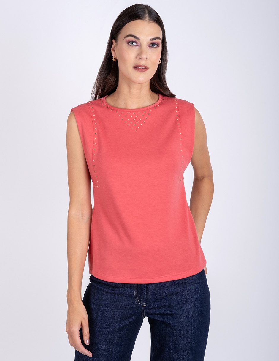 Blusa sin manga para mujer