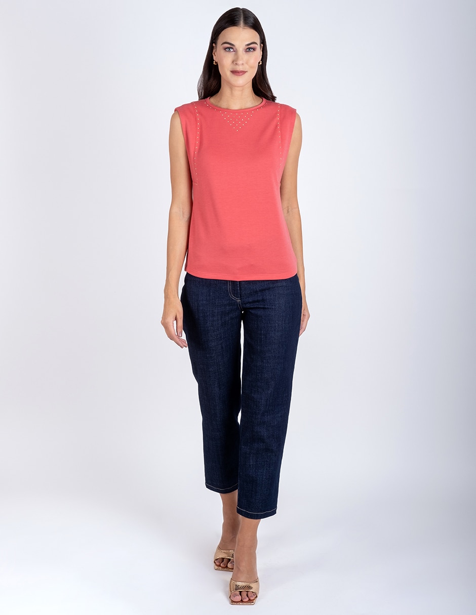 Blusa sin manga para mujer 2