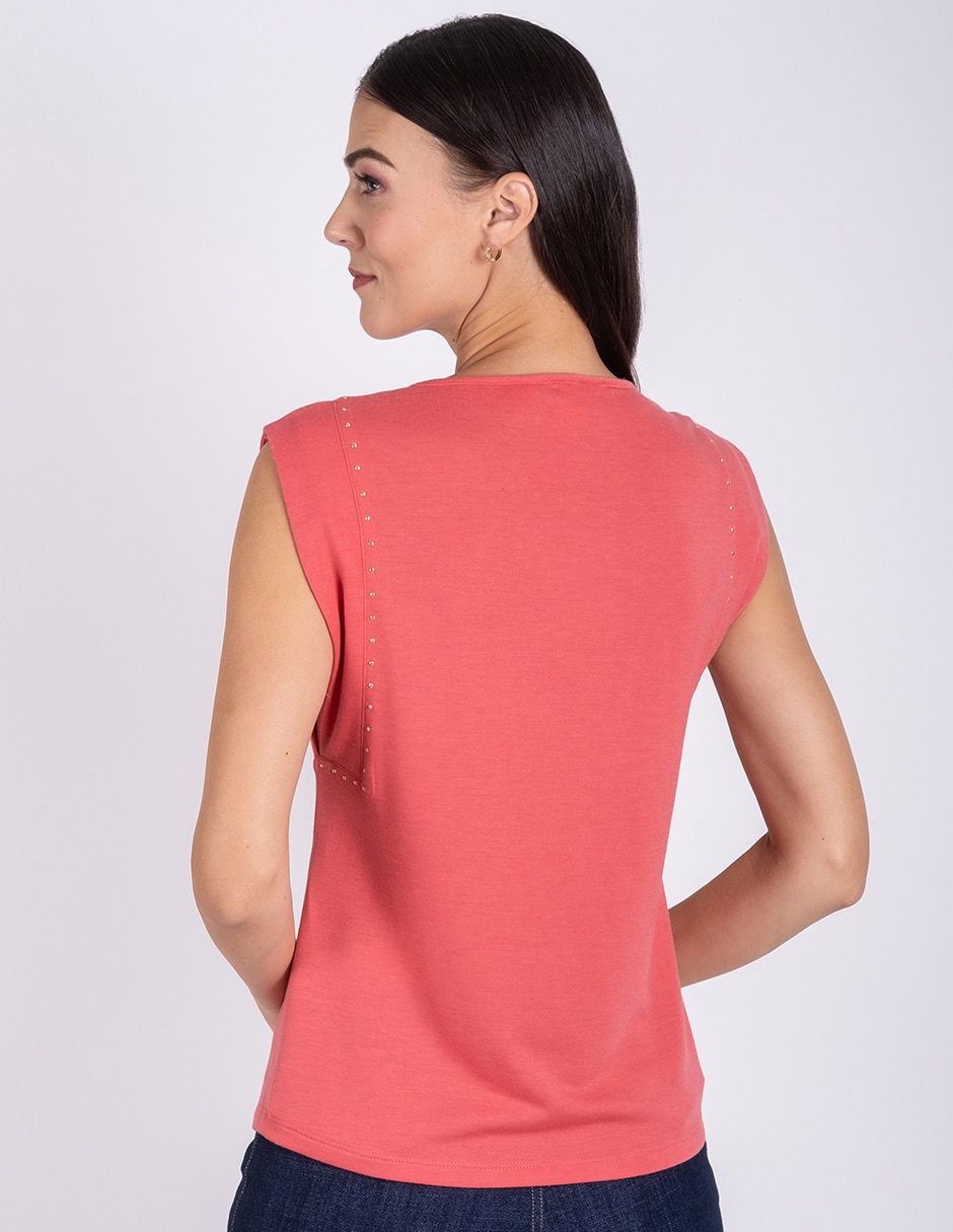 Blusa sin manga para mujer 4