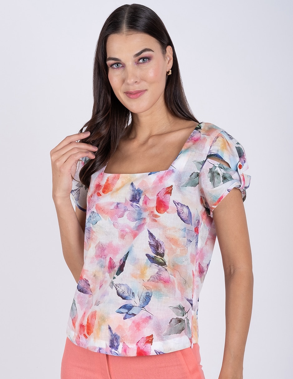 Blusa manga corta para mujer 3