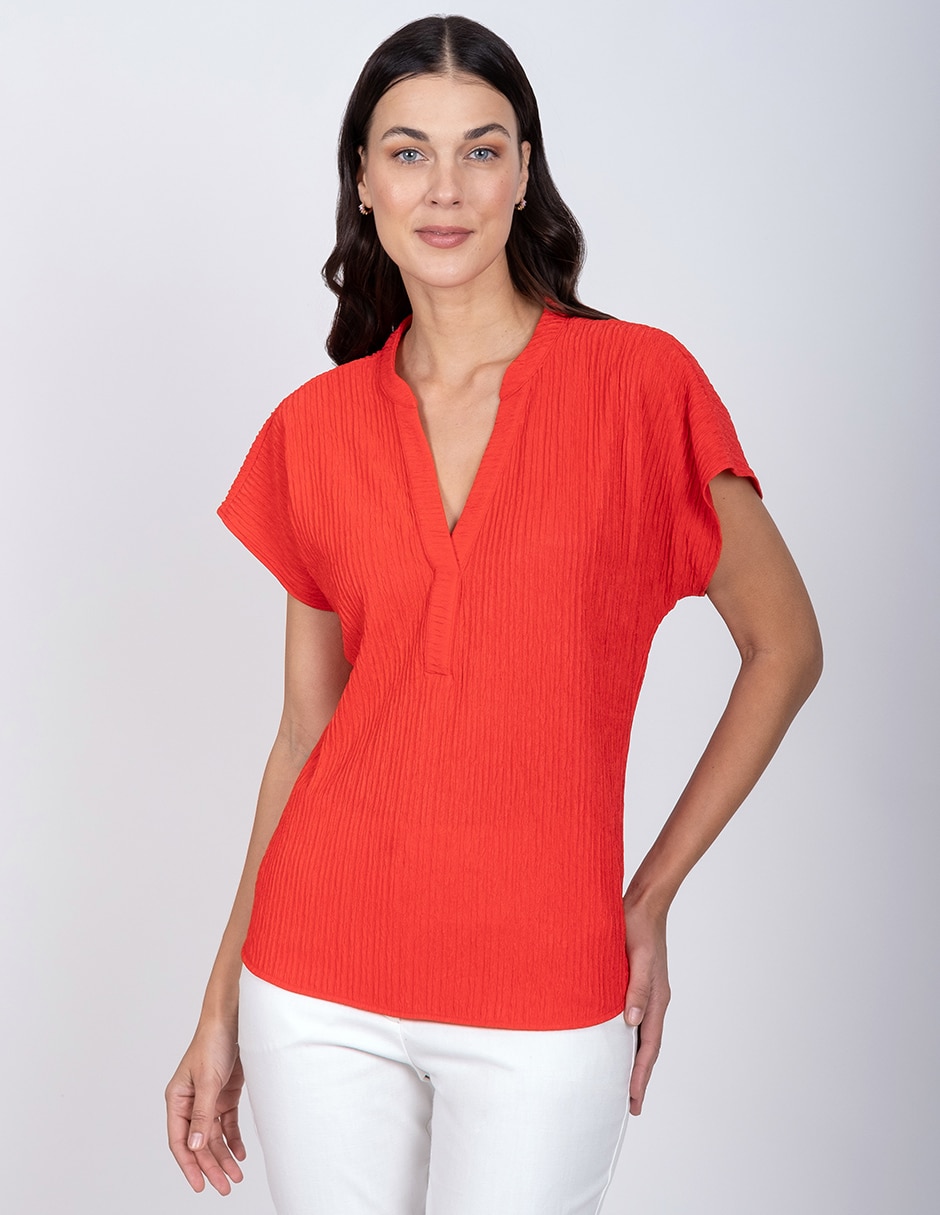 Blusa manga corta para mujer