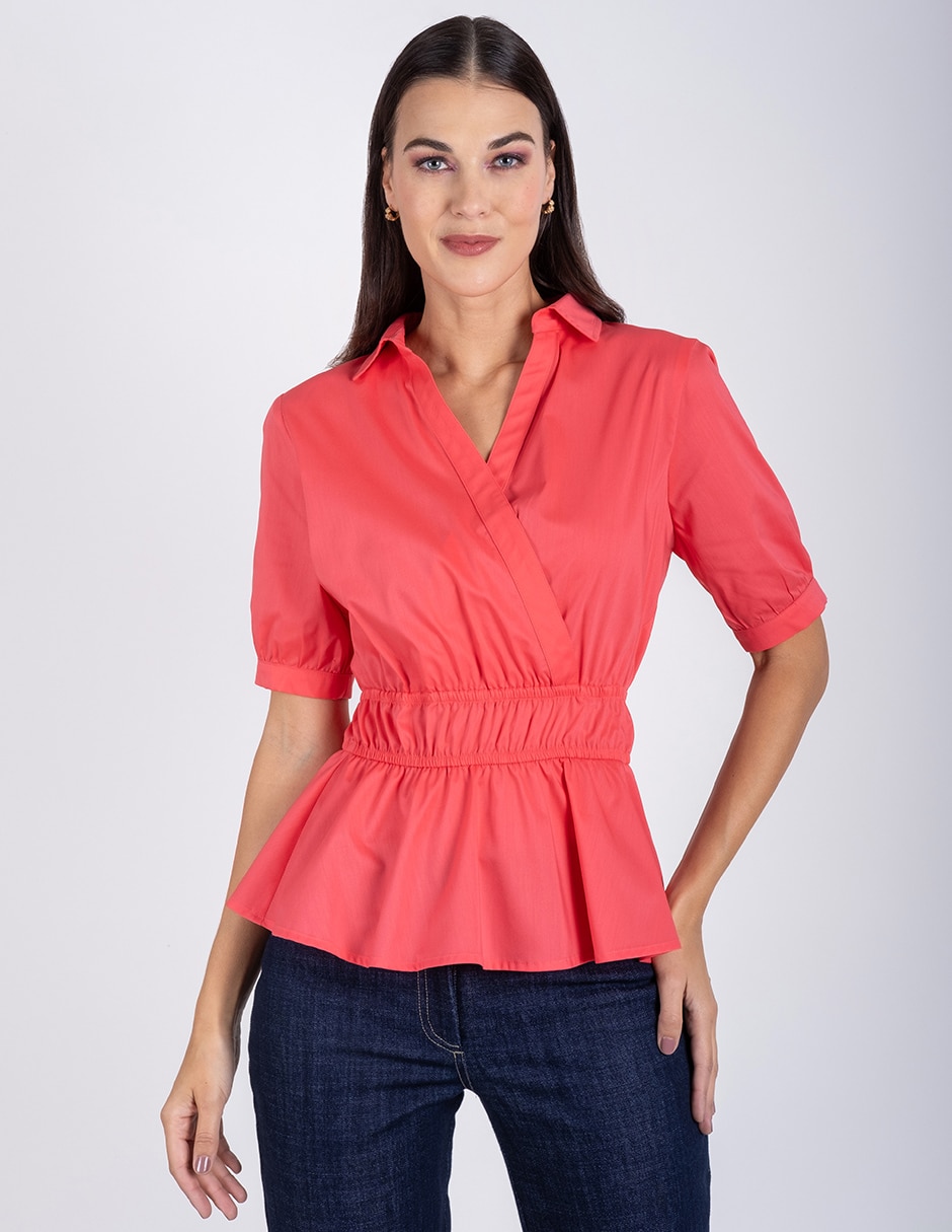 Blusa manga corta para mujer