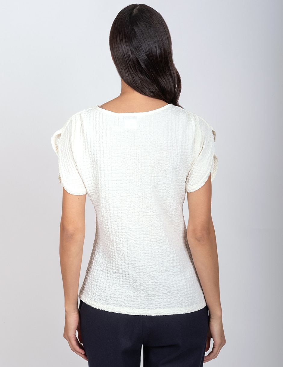 Blusa manga corta para mujer 4