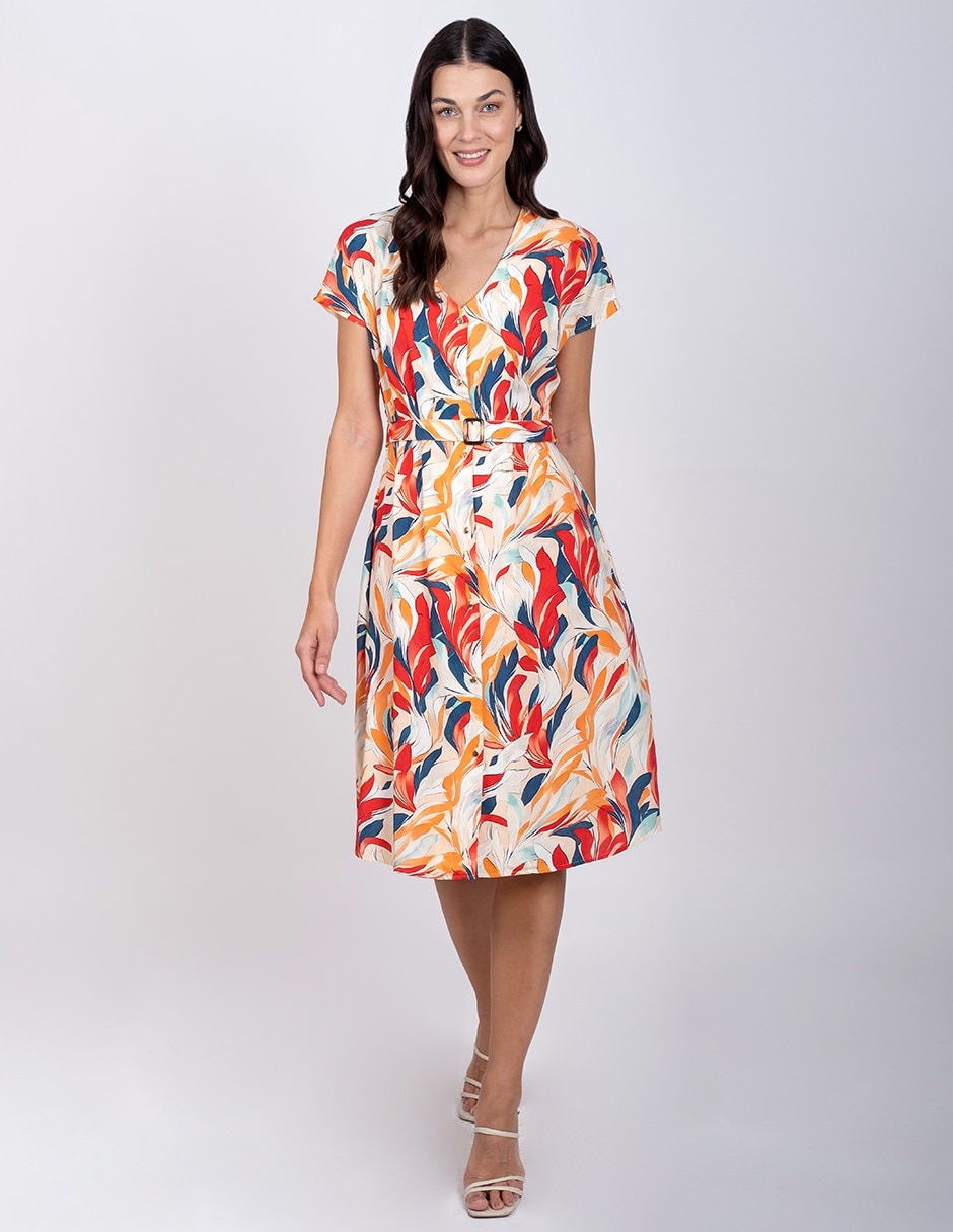 Vestido a la rodilla casual para mujer