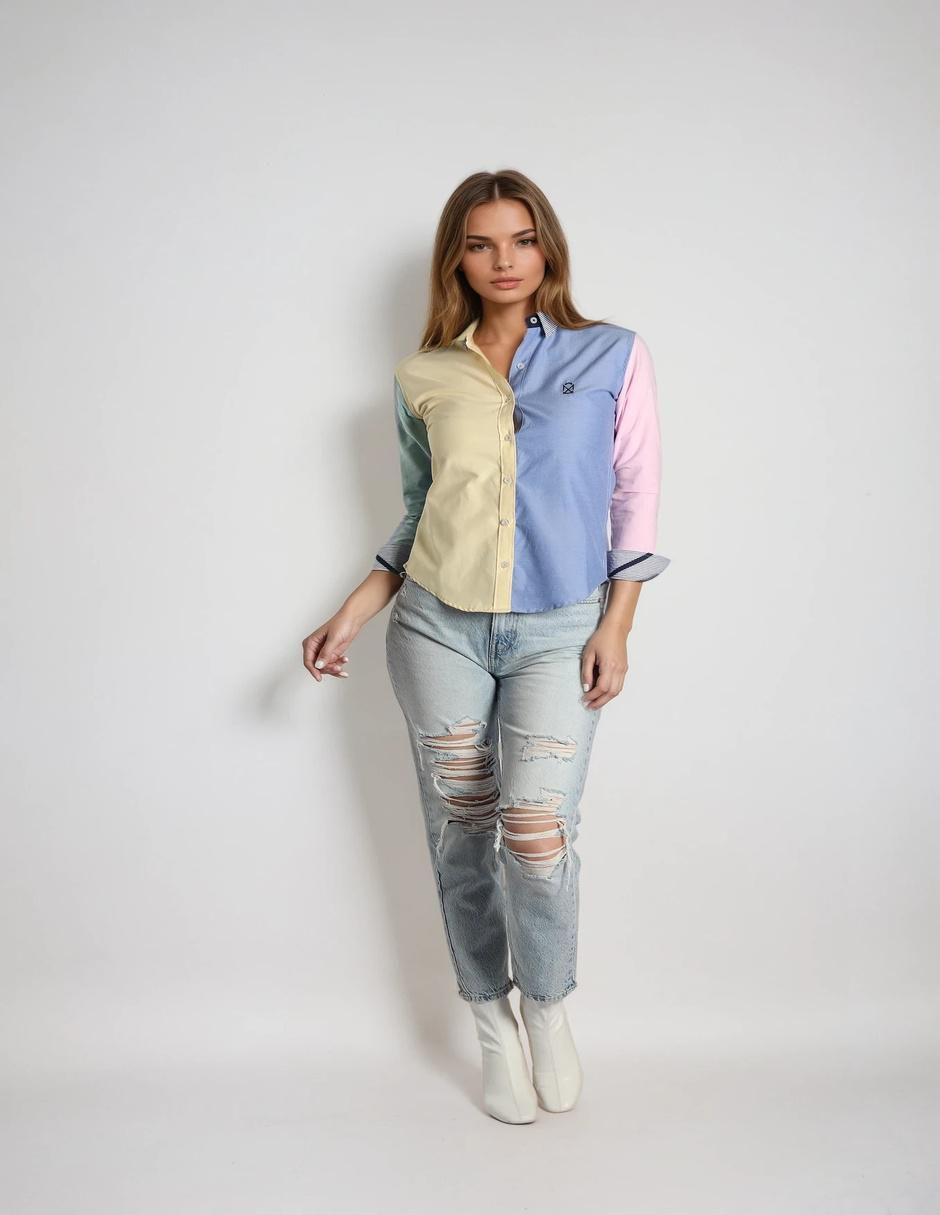 Blusa camisera manga larga para mujer 3