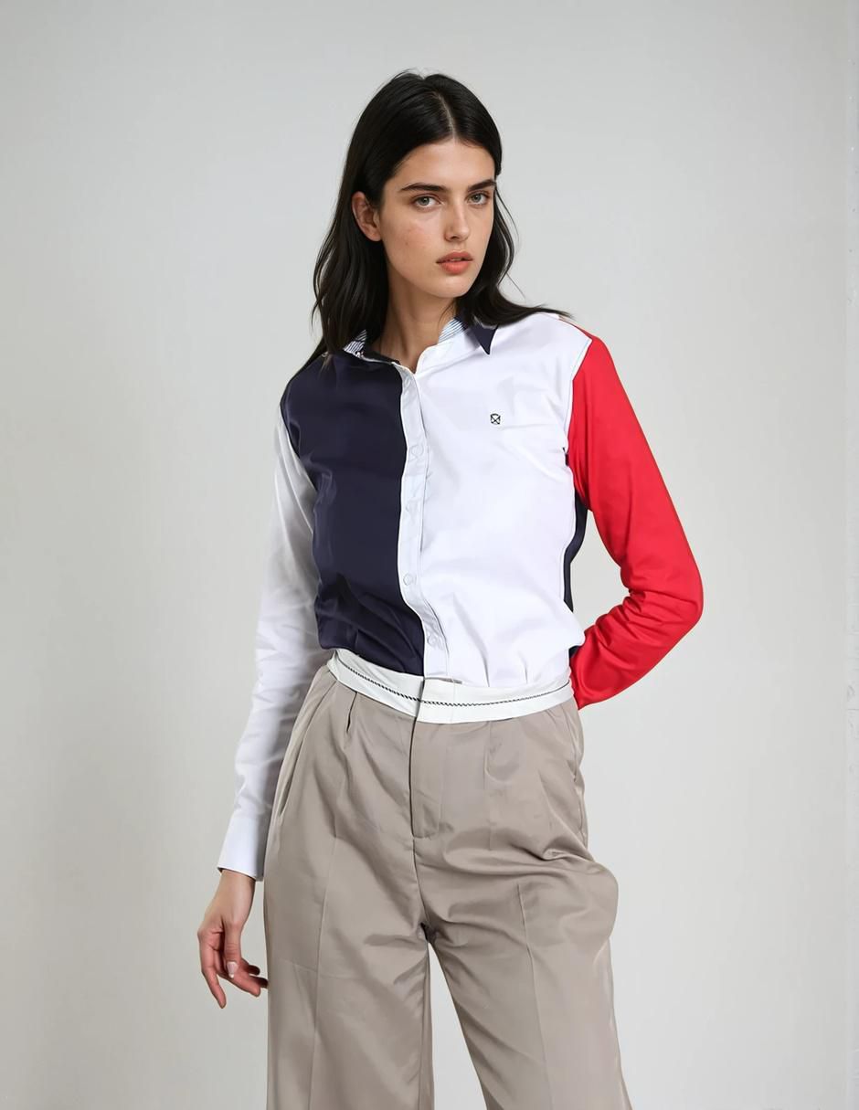 Blusa camisera manga larga para mujer 3
