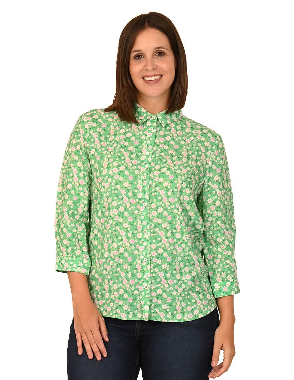 Blusa manga 3/4 para mujer