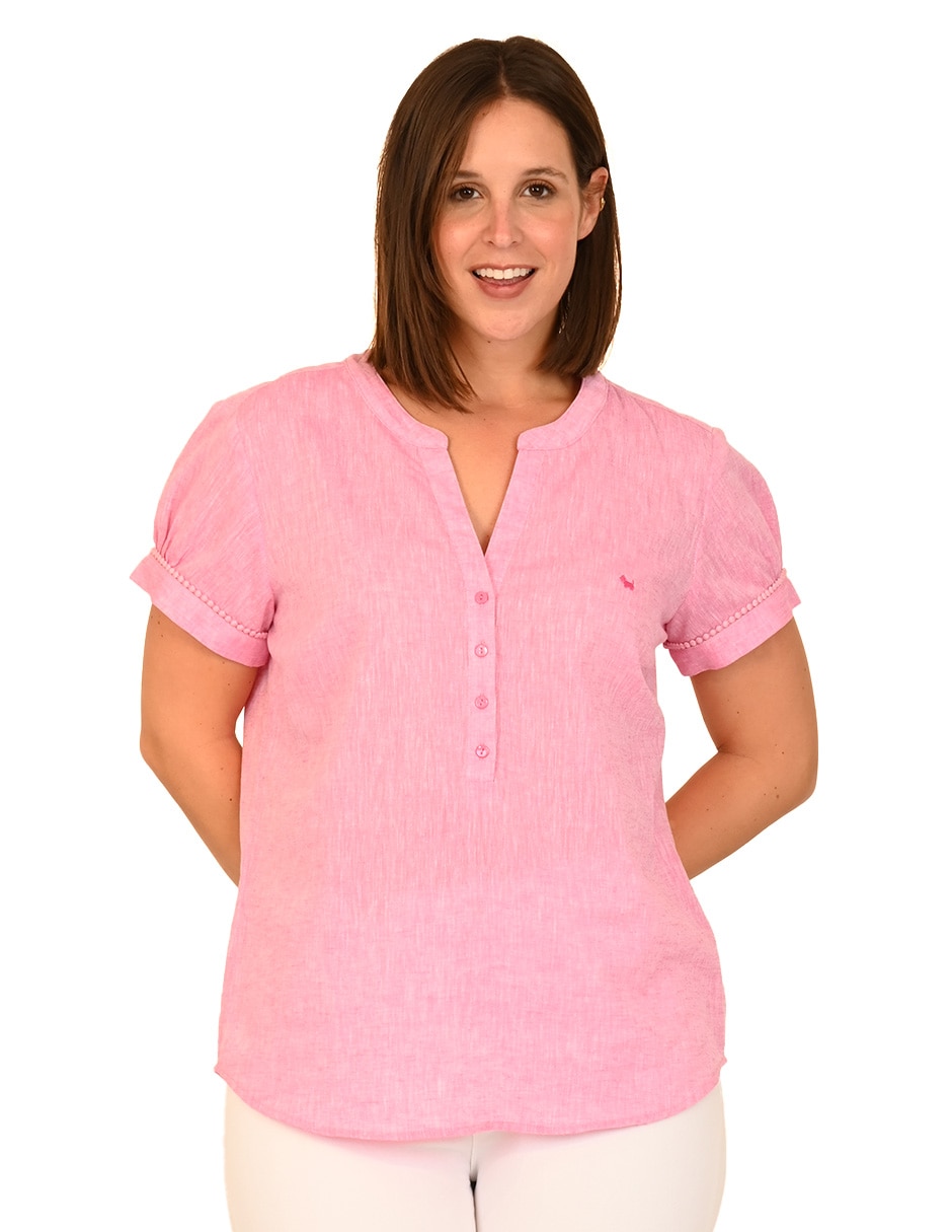 Blusa manga corta para mujer