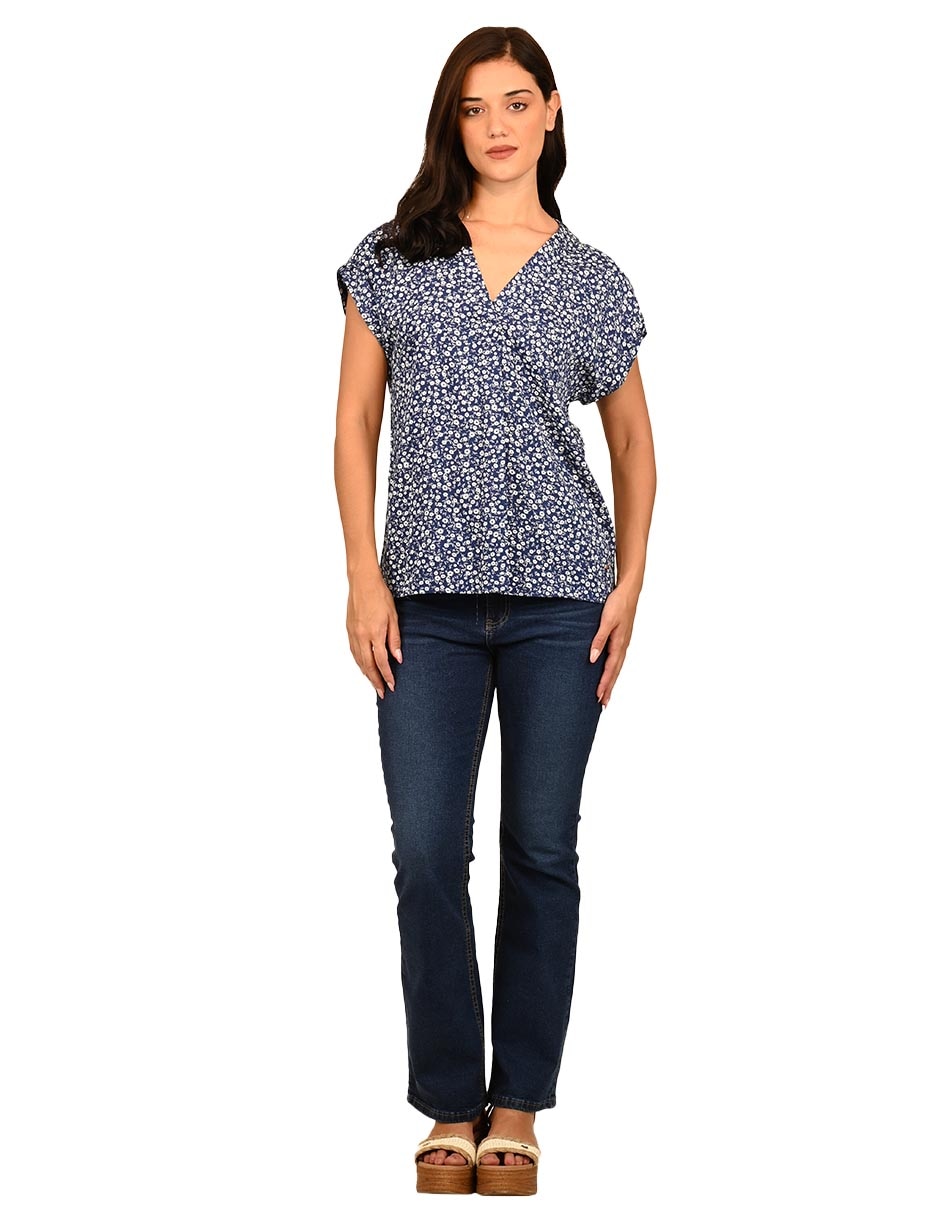 Blusa manga corta para mujer