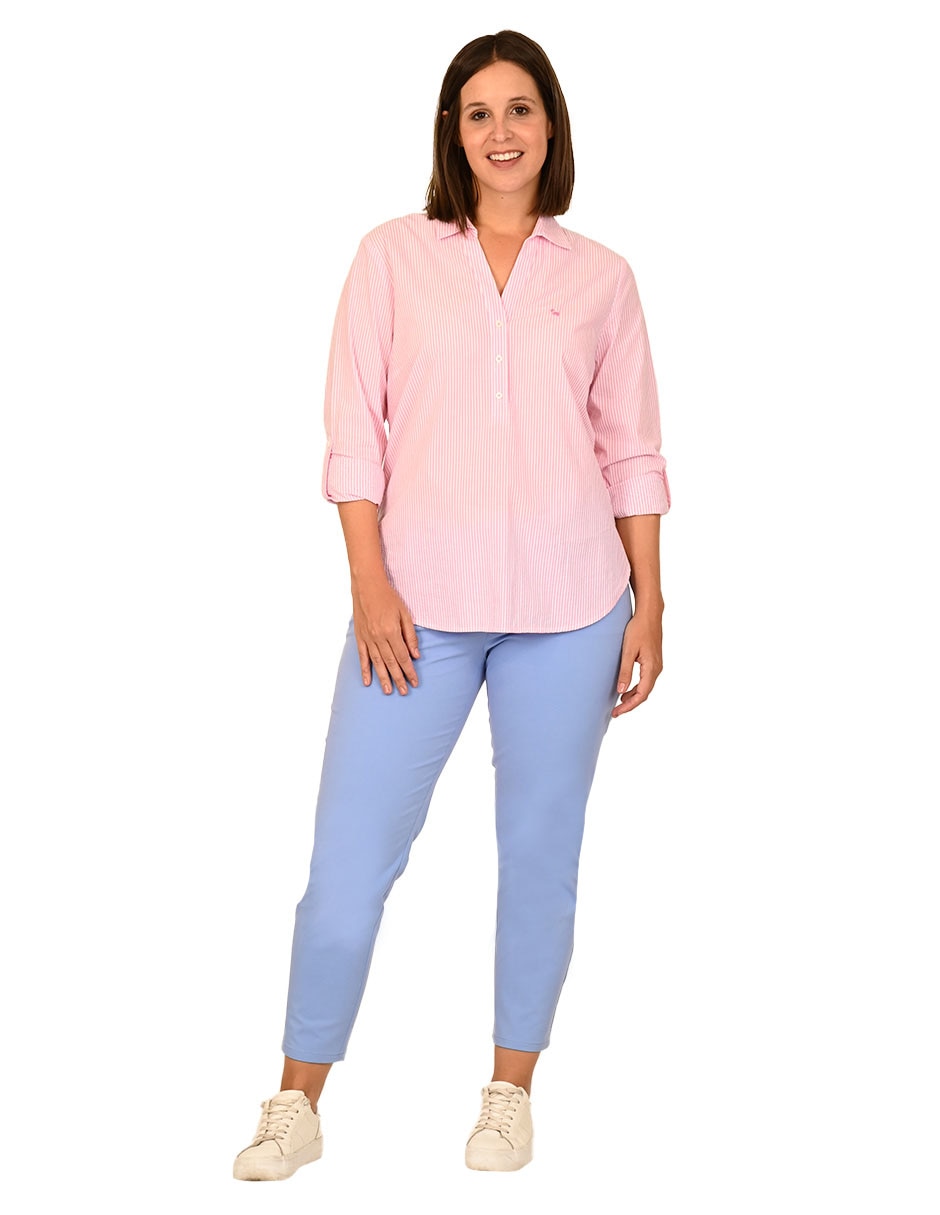 Blusa camisera manga larga para mujer 3